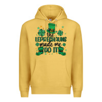 Antique Gold the leprechauns made me do it Premium Hoodie - MaliasSmallBusiness
