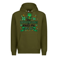Army Green the leprechauns made me do it Premium Hoodie - MaliasSmallBusiness
