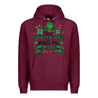 Burgundy the leprechauns made me do it Premium Hoodie - MaliasSmallBusiness