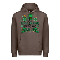 Coffee the leprechauns made me do it Premium Hoodie - MaliasSmallBusiness