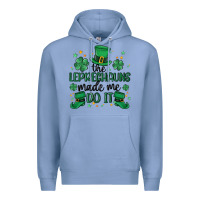 Colony Blue the leprechauns made me do it Premium Hoodie - MaliasSmallBusiness