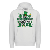 Dove Grey the leprechauns made me do it Premium Hoodie - MaliasSmallBusiness