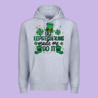 The Leprechauns Made Me Do It Premium Hoodie Designed By Maliassmallbusiness