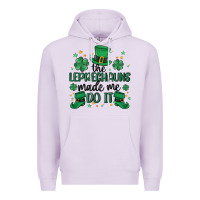 Lilac the leprechauns made me do it Premium Hoodie - MaliasSmallBusiness