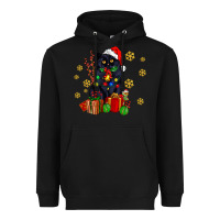 Black black cat meowy christmas Heavyweight Hoodie - AdoDesignShop
