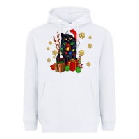 White black cat meowy christmas Heavyweight Hoodie - AdoDesignShop