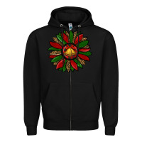 Black christmas sunflower Zipper Hoodie - RanaPortraitStore