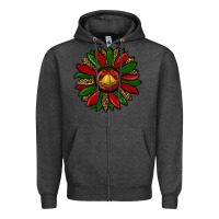 Charcoal Heather christmas sunflower Zipper Hoodie - RanaPortraitStore