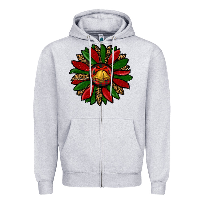 Christmas Sunflower Zipper Hoodie by RanaPortraitStore | Teevron