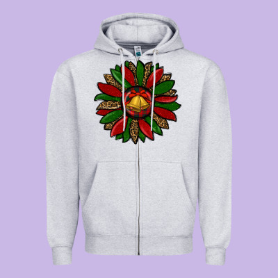 Christmas Sunflower Zipper Hoodie Designed By Ranaportraitstore