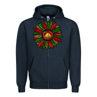 Navy christmas sunflower Zipper Hoodie - RanaPortraitStore