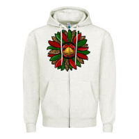 Oatmeal Heather christmas sunflower Zipper Hoodie - RanaPortraitStore
