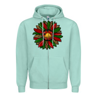 Seafoam christmas sunflower Zipper Hoodie - RanaPortraitStore
