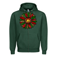 Sports Green christmas sunflower Zipper Hoodie - RanaPortraitStore