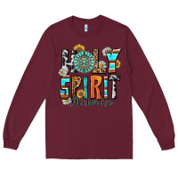 Burgundy holy spirit activate Long Sleeve Tee - Zillion Design Studio