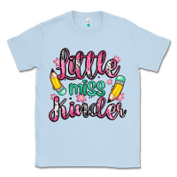 Dusty Blue little miss kindergarten Classic Tee - Zillion Design Studio