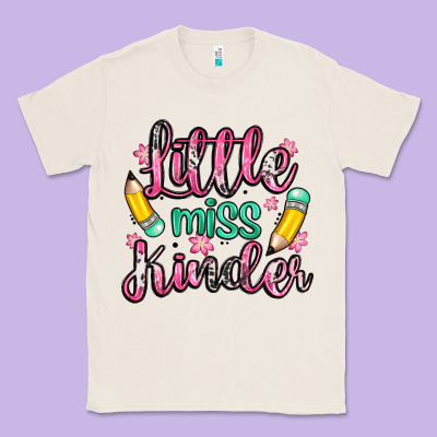 Little Miss Kindergarten Classic Tee Designed By Zillion Design Studio