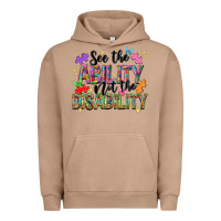 Pigment Burro See the ability not the disability Urban Hoodie - NancyCooperArtShop