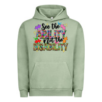 Pigment Oil Green See the ability not the disability Urban Hoodie - NancyCooperArtShop