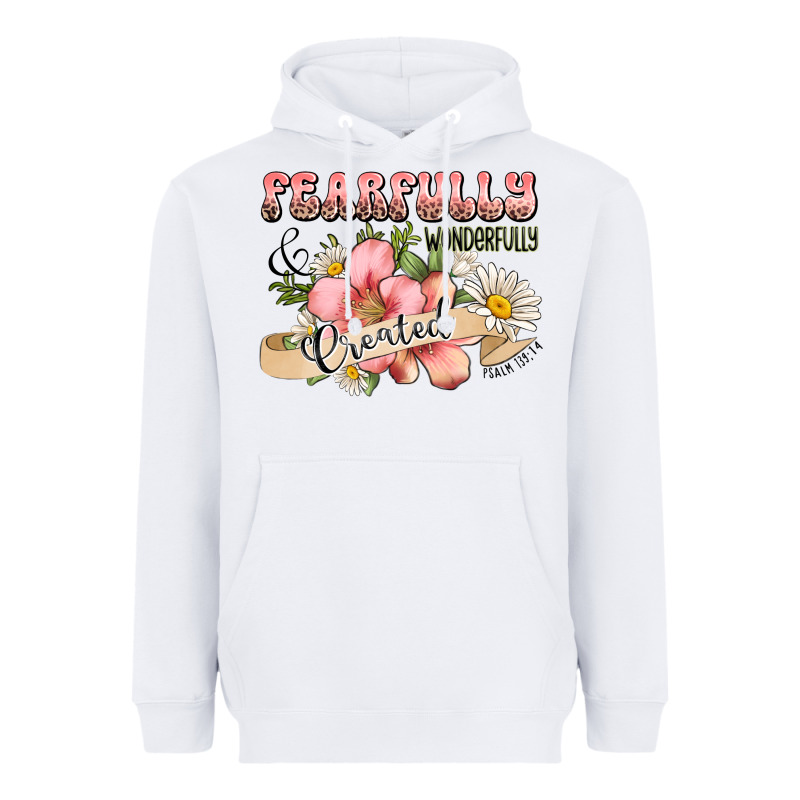 Fearfully And Wonderfully Created Heavyweight Hoodie by JahusDesignShop | Teevron