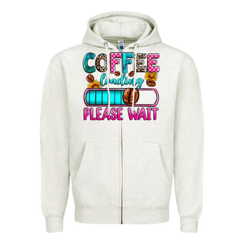 Coffee Loading Please Wait Zipper Hoodie by Zillion Design Studio | Teevron