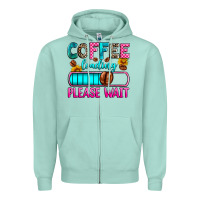 Seafoam coffee loading please wait Zipper Hoodie - Zillion Design Studio