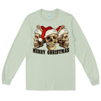 Matcha Merry Christmas Skulls Long Sleeve Tee - RanaPortraitStore