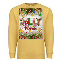 Antique Gold Christmas Jolly Nurse Premium Sweatshirt - Artiststas