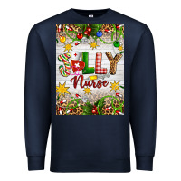 Navy Christmas Jolly Nurse Premium Sweatshirt - Artiststas