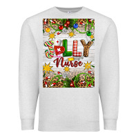 Oatmeal Heather Christmas Jolly Nurse Premium Sweatshirt - Artiststas