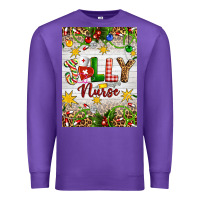 Purple Christmas Jolly Nurse Premium Sweatshirt - Artiststas