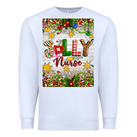 White Christmas Jolly Nurse Premium Sweatshirt - Artiststas