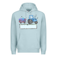 Blue Mist easter tractor boy Premium Hoodie - MaliasSmallBusiness