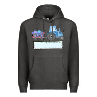 Charcoal Heather easter tractor boy Premium Hoodie - MaliasSmallBusiness