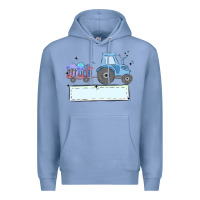 Colony Blue easter tractor boy Premium Hoodie - MaliasSmallBusiness