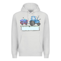 Dove Grey easter tractor boy Premium Hoodie - MaliasSmallBusiness