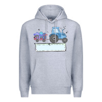 Heather Grey easter tractor boy Premium Hoodie - MaliasSmallBusiness
