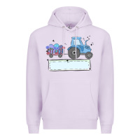 Lilac easter tractor boy Premium Hoodie - MaliasSmallBusiness