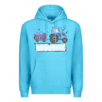 Ocean Blue easter tractor boy Premium Hoodie - MaliasSmallBusiness