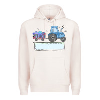 Pale Pink easter tractor boy Premium Hoodie - MaliasSmallBusiness