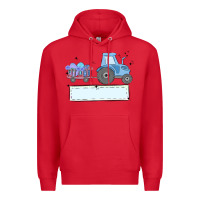 Red easter tractor boy Premium Hoodie - MaliasSmallBusiness