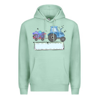 Seafoam easter tractor boy Premium Hoodie - MaliasSmallBusiness