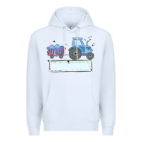White easter tractor boy Premium Hoodie - MaliasSmallBusiness
