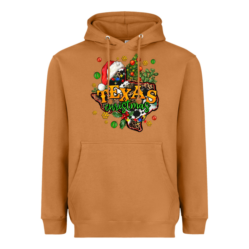 Texas Christmas Heavyweight Hoodie by AdoDesignShop | Teevron