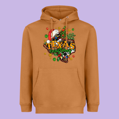 Texas Christmas Heavyweight Hoodie Designed By Adodesignshop