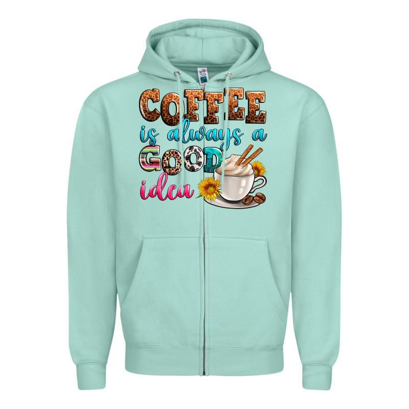 Coffee Is Always Good Idea Zipper Hoodie by Zillion Design Studio | Teevron