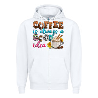 White coffee is always good idea Zipper Hoodie - Zillion Design Studio