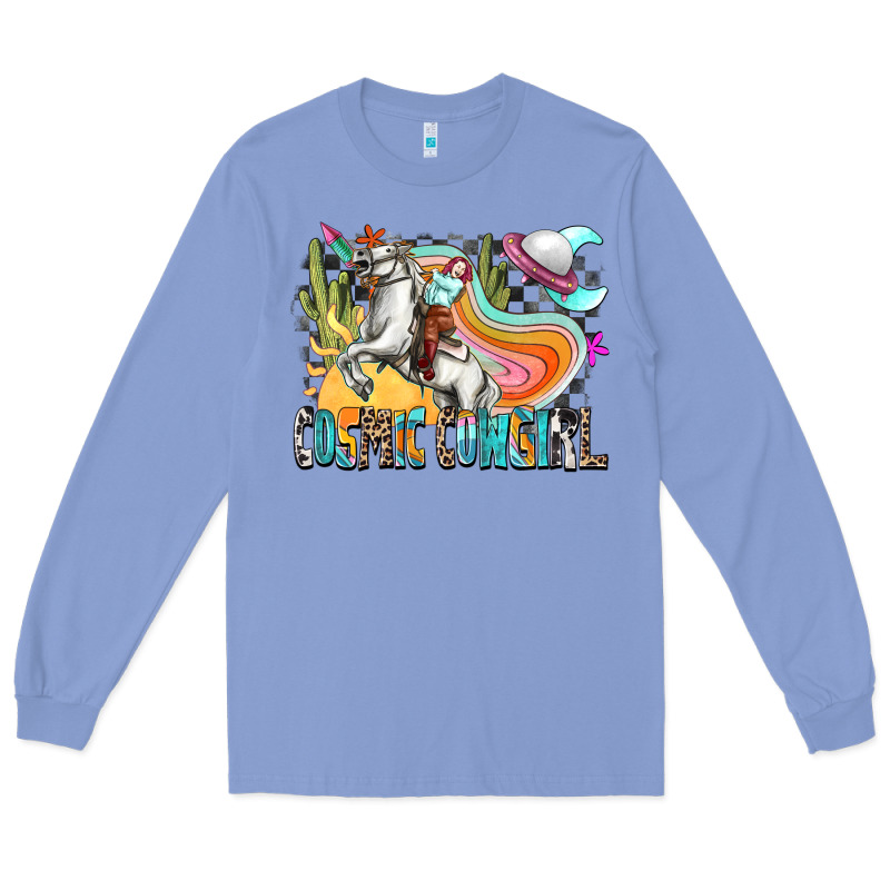 Cosmic Cowgirl Long Sleeve Tee by Zillion Design Studio | Teevron