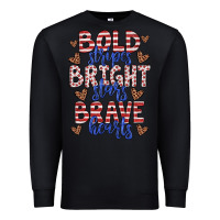 Black bold stripes bright stars brave hearts Premium Sweatshirt - JahusDesignShop