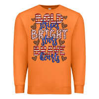 Carrot bold stripes bright stars brave hearts Premium Sweatshirt - JahusDesignShop